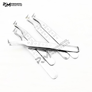 แหนบต่อขนตาคุณภาพสูง RMI รุ่น Russian Boot Volume Points สีเงิน พร้อมด้ามจับลายหัวใจ - Product Image 6