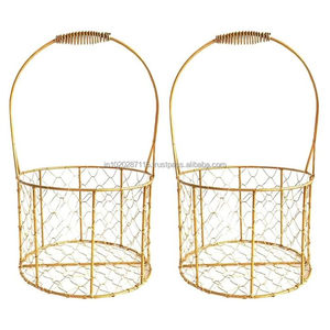 Cesta de frutas de metal de alambre Premium con construcción duradera diseñada para contener frutas, verduras y productos de cocina horneados - Product Image 2