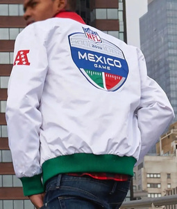 Custom <b>White</b> Satin Varsity <b>Jacket</b> <b>Men</b> Contrast Stripe Bomber <b>Jacket</b> Wholesale Letterman Baseball Uniform Sportswear Coat - Product Image 3