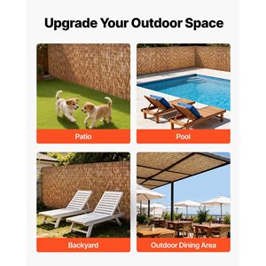 "Natural Reed <b>Screens</b> & Room Dividers 4 ft X 16.4 ft 2 Pack <b>Decorative</b> Reed Fencing Roll" - Product Image 6