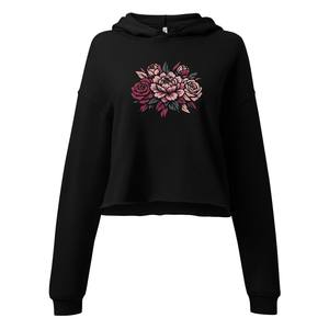 Hoodie court à fleurs |   Haut de détente confortable pour femmes - Product Image 1