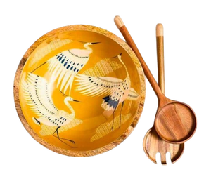 Tazón de Madera de Mango Orgánica – Esencial para la Mesa, Hecho a Mano – Tazón Redondo de Madera de Mango para Servir – Encanto Rústico Cálido - Product Image 1