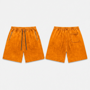 Shorts tissés noirs unis pour hommes, style décontracté, 100 % coton écologique, taille élastique avec poches - Product Image 6