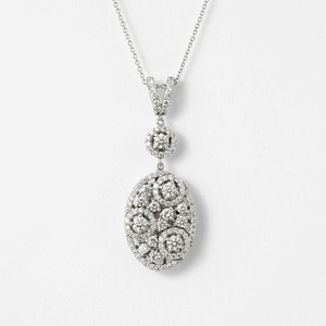 Collar con Colgante de Diamantes Cultivados en Laboratorio, Corte Radiante, 2.55ct, Oro Blanco de 14K, Diseño de Lujo, Certificado IGI, para Fiestas - Product Image 1