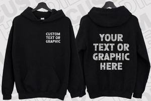 Sudadera con Capucha Personalizada para Hombre, 100% Algodón, Impresión Digital, Agrega tu Propio Logotipo, Textos, Imágenes - Product Image 4