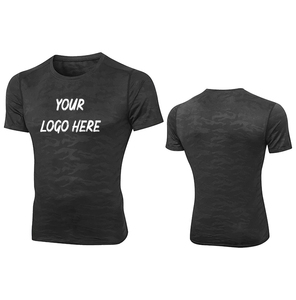 Camiseta Personalizada de Manga Corta para Hombre, Corte Ajustado, Cuello Redondo, Secado Rápido, Tejido de Punto, Color Sólido, Informal, con Logotipo Estampado en la Parte Delantera - Product Image 5