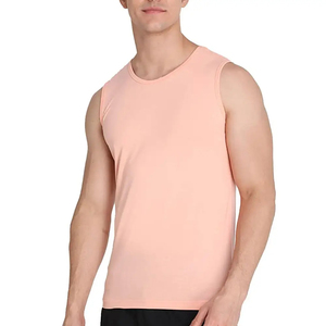 Camisetas de Gimnasio para Hombre de Alta Calidad, Personalizadas, de Color Sólido, Transpirables, Ecológicas, de Algodón/Bambú, Tejidas, para Fitness - Product Image 5