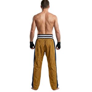 Ochre Tan Striped Waist Boxing <b>Trousers</b> Durable Martial Arts Apparel Comfortable Sports Training Boxing <b>Trousers</b> - Product Image 2