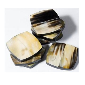 Juego de posavasos de cuerno Natural Premium, superventas, utensilios de cocina hechos a mano de mesa, posavasos de cuerno por Crescent Crafts - Product Image 3