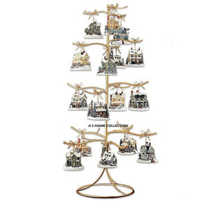 Support de présentation de décorations de Noël en bois naturel de qualité supérieure avec éclairage LED en métal, design étoile - Product Image 3