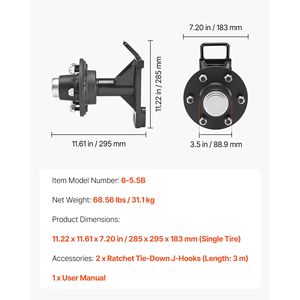 Kit Ruote per Container Pesanti a 6 Fori con Assi a Cricchetto per Container da 20 e 40 Piedi - Trasporto Sicuro per Camion - Product Image 4