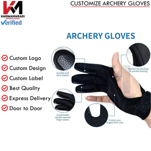 Guantes Profesionales de Tiro con Arco, Alta Adherencia, Protección Reforzada para los Dedos, Ligeros, Duraderos, Transpirables, Ajuste Cómodo - Product Image 4