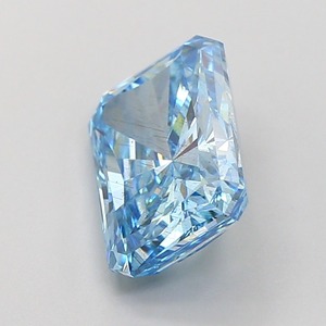 Diamante CVD de corte radiante, azul intenso, claridad SI2, pulido excelente, disponible como piedra preciosa cultivada en laboratorio para diseños de joyería personalizados. - Product Image 3