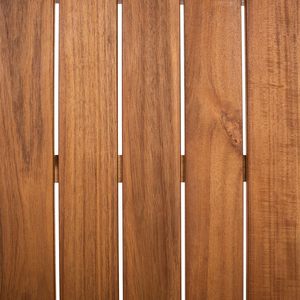Juego de mesa de comedor de madera de teca con 2 bancos largos, acabado natural, para uso en interiores y exteriores. - Product Image 5