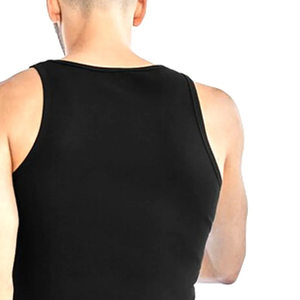 Débardeur sans manches en tricot noir uni pour homme, col rond, décontracté, pour la gym, le fitness et la musculation - Product Image 3