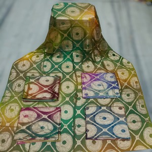 Tenue somalienne Faransavi Dirac élégante et moderne avec des accents dorés chatoyants sur de la soie florale, parfaite pour les soirées glamour. - Product Image 6