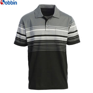 Camisetas Polo Personalizadas para Hombre, Nueva Colección, Transpirables, Casuales, con Estampado de Rayas en Contraste y un Solo Bolsillo - Product Image 1