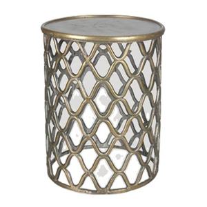 Mesa Auxiliar Redonda de Metal Hecha a Mano con Detalles Artísticos que Realzan el Ambiente del Hogar, Mesa Decorativa para Uso como Mesa de Centro - Product Image 1