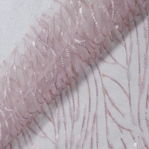 Premium Sequence Embroidery Fabric For Women Fashion Wear Designer <b>Garments</b> Party Wear Dresses Kaftan Abaya Bridal Wear - Product Image 4