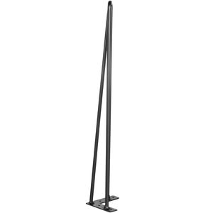Set di 4 gambe a forcina nere da 22 pollici, capacità di carico 880 libbre, gambe a forcina per scrivania con 3 aste, per panche, tavoli e applicazioni da parco - Product Image 3