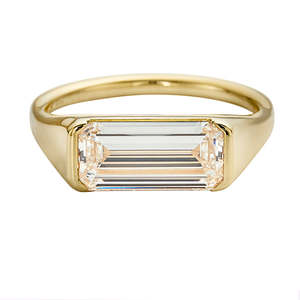 Women's Emerald Cut Diamond Engagement <b>Ring</b> 14K Gold Classic Style IGI Certified - Product Image 1