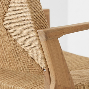 Sillón de Madera de Teca Natural con Cuerda, Silla de Salón Comercial para Hostelería, Importadores, Proyectos Mayoristas, Hecho en Indonesia, de Fábrica - Product Image 5