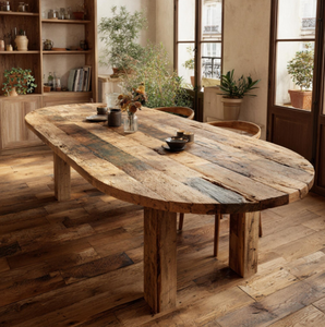 Mesa de Comedor de Madera de Mango Sólida de Estilo Europeo, Diseño Moderno, Espuma Ecológica de Alta Densidad para Uso en Hogar, Oficina, Restaurante y Gimnasio - Product Image 3