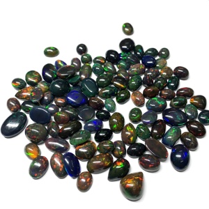 AAAAA grado alta calidad al por mayor de piedras preciosas sueltas cabujón Natural negro etíope ópalo IGI certificado - Product Image 2