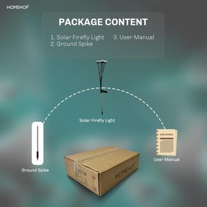 Lámpara Solar HOMEHOP para Exteriores, Impermeable, con 8 LED, Bola de Cristal, Luciérnaga Oscilante, Decorativa para Jardín, Camino y Césped - Product Image 6