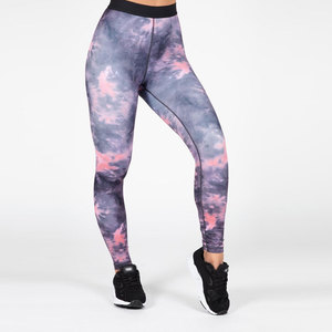 Ensemble de leggings taille haute à bretelles croisées anti-transpiration pour femmes, soutien moyen, violet rose, tenue de sport, yoga, fitness - Product Image 6