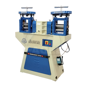 Machine à laminer les bijoux 6'' x 3'' à double tête avec arrêt d'urgence et système de lubrification - Product Image 1