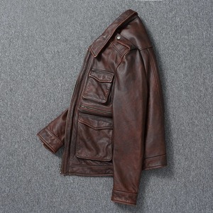 Chaqueta de Motocicleta de Cuero Genuino para Hombre, Personalizada, de Alta Calidad, ODM OEM, PU Ecológica, Impermeable, Transpirable y Resistente al Viento - Product Image 3