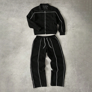 Conjunto Deportivo Cortavientos para Hombre, Ligero, Resistente al Viento, Ecológico, Chaqueta y Pantalones de Spandex/Poliéster, para Correr, Gimnasio, Chándal - Product Image 1