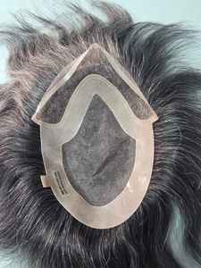 วิกผมผู้ชายแบบติดลูกไม้ ผมแท้ อินเดียนเรมี่ แฮร์ ทัซ แฮร์ บังกลาเทศ ดีฟเวฟ ซิงเกิลเวฟท์ สีเทา 50% - Product Image 5