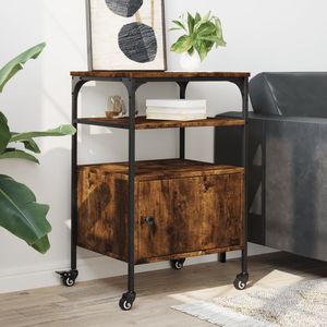 Supporto per stampante in legno ingegnerizzato a 3 livelli in rovere affumicato 19.7 mobili da soggiorno "x 15.7" x 29.9" - Product Image 4