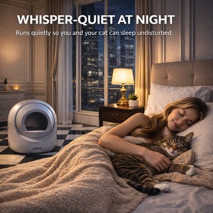 Offre Spéciale – Bac à litière intelligent Lahvo pour chat – Bac à litière automatique moderne pour animaux de compagnie – Nettoyage facile – Contrôle des odeurs – Matériau plastique - Product Image 5