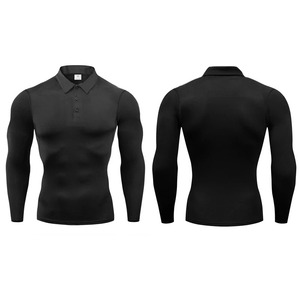 Polo de golf à manches longues pour homme, séchage rapide, évacuation de l'humidité, léger, sport, fitness, décontracté, col classique, dernier design - Product Image 3