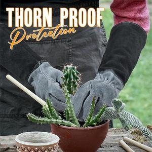 Gants de jardinage anti-épines pour hommes et femmes, en cuir suédé, pour la taille des roses - Product Image 1