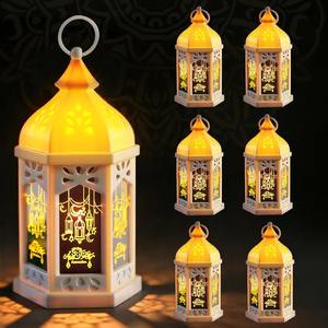Lámpara LED Islámica Marroquí, Lámpara de Mesa Vintage de Metal para Ramadán y Eid, Luz Decorativa de Vela, Decoración para el Hogar, Regalo Festivo - Product Image 5