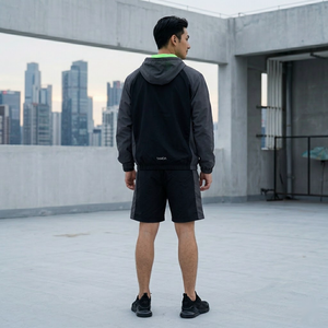 Veste coupe-vent en nylon léger et imperméable personnalisée |   Ensemble short et sweat à capuche, jogging, ensemble de survêtement d'été - Product Image 3