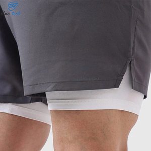 Men Workout <b>Shorts</b> Polyester Spandex Gym Training <b>Shorts</b> Breathable Running Fitness <b>Shorts</b> With Drawstring And Side Pockets - Product Image 4