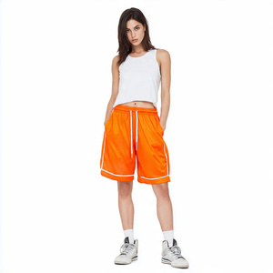Shorts en maille pour femme, taille à cordon de serrage, coupe oversize, légers, coupe-vent et à séchage rapide, style urbain - Product Image 1