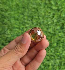 โมอิสซาไนต์สีเหลืองแชมเปญขนาด 20 มม. รูปทรงฟุตบอลเหลี่ยมเพชรพลอย สำหรับจี้ห้อยคอ จี้ห้อยคอแบบกำหนดเองอื่นๆ - Product Image 6