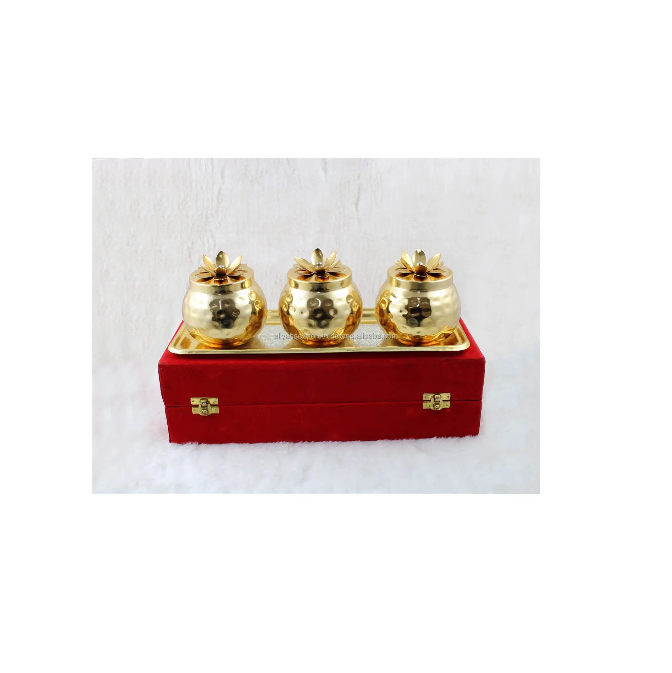 Бархатная коробка, комбинированная банка, золотая отделка с дизайном, баночка для сухих фруктов и металлический контейнер, Лидер продаж, праздничные банки для помещений