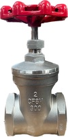 Válvulas de Compuerta con Brida de Manivela Manual BOWLING GA SS304 SS316, Fundición de Precisión para Agua y Aceite, ANSI B16.10/JIS B2002 ANSI150 LB/JIS10K