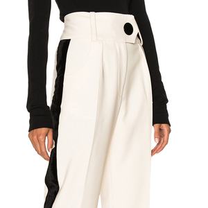 Women's Slim Fit Straight Pants Breathable Causal <b>Trouser</b> for <b>Summer</b> ODM Size XS XL Washed Technique Logo Decoration 2025 - Product Image 6