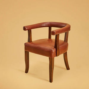 Premium Genuine Leather Low Seating <b>Chair</b> in Tan Color with Handmade Modern <b>Lounge</b> <b>Chair</b> with Strong Metal Frame - Product Image 5