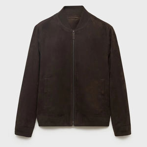 แจ็คเก็ตบอมเบอร์บุขนแกะคุณภาพสูงสำหรับผู้ชาย ฤดูหนาว กันน้ำ ใส่ได้สองด้าน ปรับแต่งสี/โลโก้ได้ ขายส่ง - Product Image 1