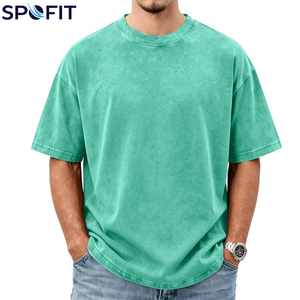 T-shirts Homme Délavés à l'Acide avec Logo Personnalisé, Style Streetwear Hip Hop, 100% Coton Épais, Coupe Oversize pour Garçons - Prix de Gros - Product Image 2