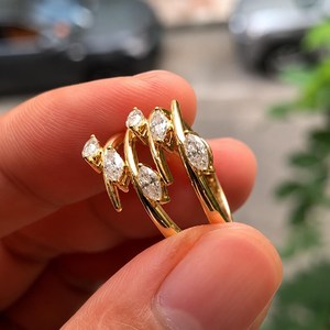 Cluster Moissanite Marquise Cut Wrap 4 Band <b>Ring</b> For Women's Original 925 Silver Rhodium Fine Romantic Style Gift For Lover - Product Image 6